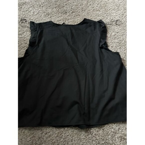 Draper James RSVP Black Embroidered Flutter Sleeve Top Plus Size XXL Career - Picture 13 of 14